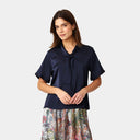 AUDREY BLOUSE SHORT INK BLUE