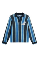 silas stripe polo knit