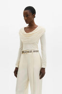 SIGNE COWL NECK JERSEY TOP