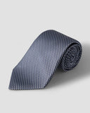 Geometric wowen silk tie