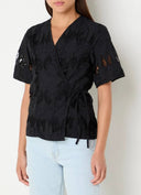SLFLOLA SS EMBROIDERY TOP