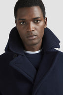 Wool cashmere peacoat with shark tag