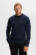 Chester side stripe knit crew