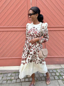 Leoni silk blend midi dress