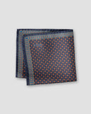 MICRO FLORAL DYED SILK TWILL POCKET SQAURE