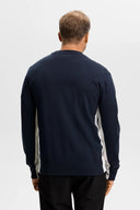 Chester side stripe knit crew