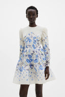 Leoni silk blend mini dress