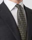 Medallion silk tie