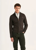 MERINO CABEL ZIP CARDIGAN