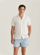 Short sleeve linen shirt classic fit