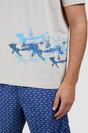 Printed shark cotton jersey t-shirt