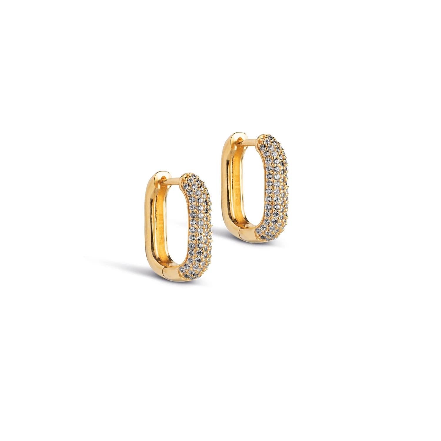 Sparkling square hoops
