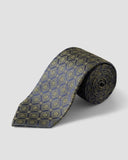 Medallion silk tie