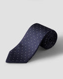 Polka dot silk tie