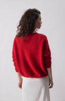 VITOW CARDIGAN CARMINE CHINE