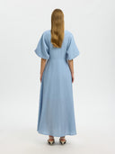 SLFMADDIE SS CLOSED BACK MIDI DRESS