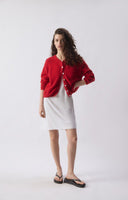 VITOW CARDIGAN CARMINE CHINE