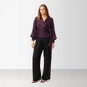 INES BLOUSE SEMI RICH PLUM