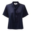 AUDREY BLOUSE SHORT INK BLUE