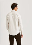 Twill flannel shirt slim fit