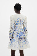 Leoni silk blend mini dress