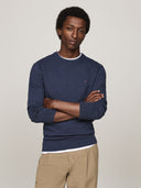 Pima org cashmere crew neck