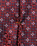 FLORAL MEDALLION WOVEN SILK TIE
