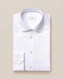 Slim Fit White Medallion Signature Twill