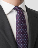 FLORAL MEDALLION WOVEN SILK TIE