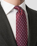 FLORAL MEDALLION WOVEN SILK TIE