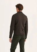 MERINO CABEL ZIP CARDIGAN