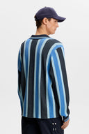 silas stripe polo knit