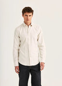 FLANNEL HERRINGBONE SHIRT-SLIM