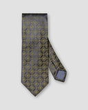 Medallion silk tie