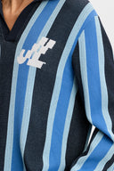 silas stripe polo knit