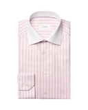 white collar striped slim