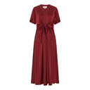 FAYE DRESS SEMI RICH MERLOT