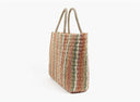 Straw Bag with stripes