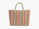 Straw Bag with stripes