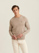 Merino oneck-Morris Stockholm-2104,6521279-ProductId,901146005-Product.Number,Gensere,Herre,Khaki,Morris Stockholm