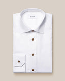 Signature Twill Brown ribbon shirt, slim