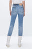 Vintage metallkjede-rippede hamp-jeans